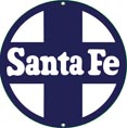 Santa Fe Cross Logo Metal/Porcelain Sign