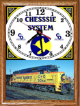 Chessie System Framed Clock