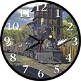 Cumbres & Toltec Rustic Steam Train Round Clock