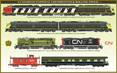 Canadian National Locomotives & Rolling Stock Railroad Poster