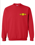 Santa Fe (Cigar Band Logo) Red Embroidered Adult Crew Sweatshirt