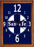 Santa Fe Logo Railroad Clock