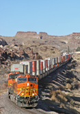 BNSF Arizona Buttes- Railway Photo