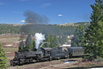 Cumbres & Toltec 484 Approaching Cumbres-Train Poster