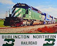 Burlington Northern 8" x 10" Metal Sign