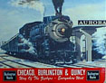 Burlington Route Hudson 8" x 10" Metal Sign