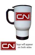 14 oz Stainless Steel Canadian National Train Travel Coffee Mug