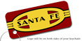 Santa Fe Warbonnet Logo Train Keychain