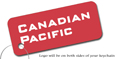 Canadian Pacific Modern Logo Train Keychain