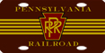 Pennsylvania Railroad 5 Stripes Logo License Plate