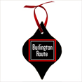 Burlington Route Aluminum Logo Christmas Ornament