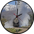 Union Pacific 618 Round Photo Clock